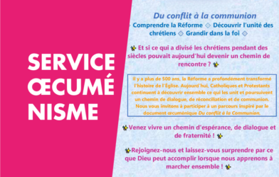 œcuménisme : Ateliers théologiques Du conflit à la communion